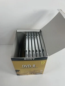 Sony DVD-R Discs & Cases 120 min 4.7 GB Recordable DVD Lot Of 6 Sealed open box - Picture 1 of 3