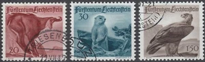 Liechtenstein 2. Jagdserie 1947 Mi.Nr. 253-55 gestempelt Mi.Wert 42 € (B267) - Bild 1 von 2