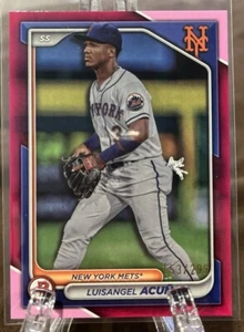 2024 Bowman Paper Pink Parallel #253/299 Luisangel Acuna BP-40 - Picture 1 of 3