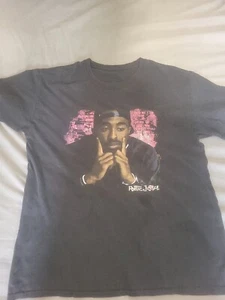 2PAC TUPAC SHAKUR Poetic Justice Black Graphic Print Tee, Large - Picture 1 of 4