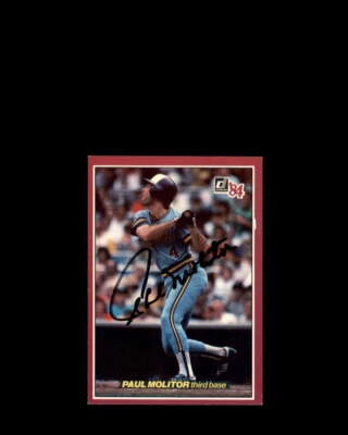 Autógrafo Paul Molitor JSA certificado de autenticidade 1984 Donruss Action All Stars - Imagem 1 de 2