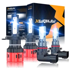 For Toyota Sequoia 2001-2007 4x 6000K LED Headlight Hi/Lo + Fog Light Bulb Kit - Picture 1 of 12