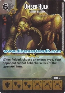 Umber Hulk Lesser Beast #56 - Dungeons & Dragons Battle for - Dice Masters - Picture 1 of 1