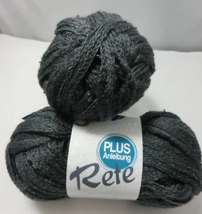 (59,50 €/kg): 200 g LG RETE, Rüschengarn in kühlem Grau, Fb 055 #3251 - Bild 1 von 2