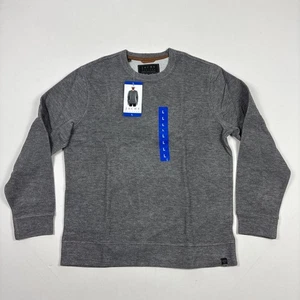 Jachs New York Men's Crew Neck Long Sleeve Gray Fleece Thick Sweater Large - Picture 1 of 3