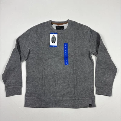 Jachs New York Men's Crew Neck Long Sleeve Gray Fleece Thick Sweater Large - Image 1 of 3