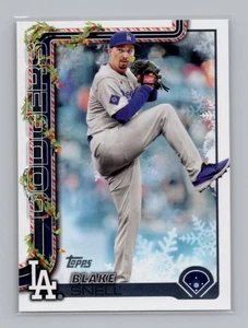 2025 Topps Holiday #H135 Blake Snell Holiday Back SP Los Angeles Dodgers - Picture 1 of 2