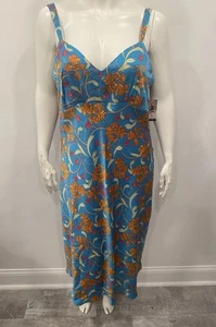 Sofia Jeans Schlupfkleid von Sofia Fegara Gr. 3X blau Blumen Paisley romantisch Neu mit Etikett - Bild 1 von 16