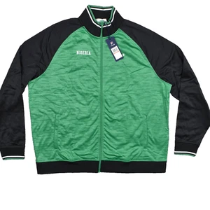 FILA Nigeria Track Jacket Men's Size 3XL Big and Tall Green Black Soccer - Picture 1 of 8