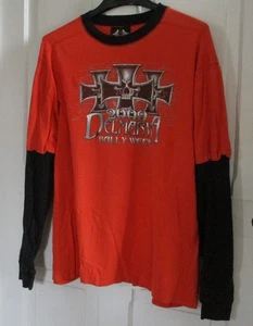 BD Biker T-shirt W/ Thermal Sleeves XL Motorcycle Shirt Men’s Delmarva rally - Picture 1 of 5