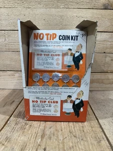 NOS - VINTAGE 1971 Larchmont Novelty Co. No Tip Coin Kit Cardboard Store Display - Bild 1 von 10