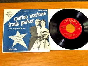 POP EP - MARION MARLOWE & FRANK PARKER - COLUMBIA 1684 - "ONE NIGHT OF LOVE" - Imagen 1 de 2