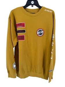 Fanjoy X Colby Brock Men's Mustard Yellow Now Or Never Sweatshirt Size Large - Picture 1 of 5