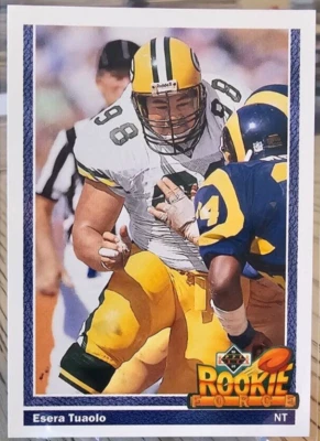 1991 Upper Deck Esera Tuaolo RC #635 Packers - Image 1 of 2