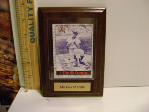 MLB NY YANKEES MICKEY MANTLE CARD WALL PLAQUE Cover