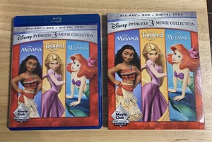Disney Princess 3-Movie Collection, Moana, Tangled & Little Mermaid-Authentic US - Picture 1 of 11