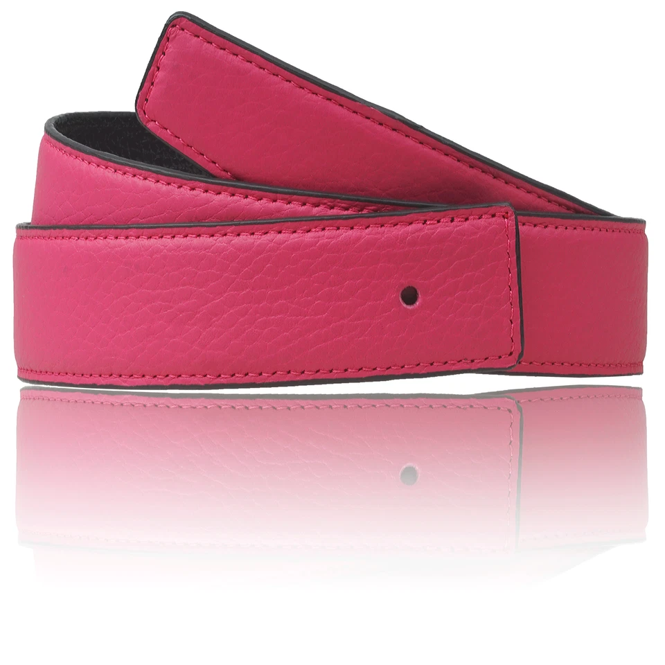 Ledergürtel Pink Wendegürtel 40 mm Gürtel Schnalle H Gürtel  Echtleder  Neu - Bild 1 von 1