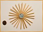 Neuf ! Horloge murale en bois moderne Starburst miniature milieu du siècle 60 $