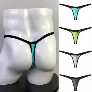 Herren G-String Slip Sexy Tanga Bikini Unterwäsche T Rücken Ausbuchtung Beutel Höschen - Bild 1 von 18