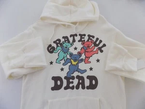 Grateful Dead Hoodie Sweatshirt Large Bears Baumwolle/Poly Creme Neu aus altem Lagerbestand mit Etikett - Bild 1 von 2