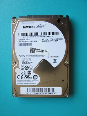 Samsung ST2000LM003 HN-M201RAD/ACE S35 2TB 2.5" HDD 2BC10001 2015 DGT - image 1 of 4