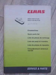 Claas Mähwerk Disco 3100FC + 3100 FRC Ersatzteilliste - Bild 1 von 2