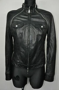 ICEBERG WOMEN'S BIKER LEATHER JACKET size XS - Picture 1 of 10