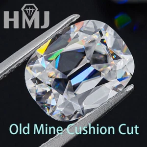 Old Mine Cushion European Cut D White Loose Moissanite OMC Gemstone VVS1 GRA - Picture 1 of 8