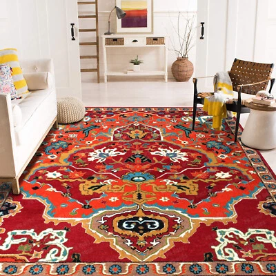 Sultanabad Heriz  Red  Handmade Woolen Tufted Area Rugs - Image 1 of 4