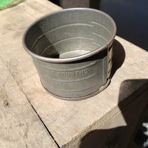Antique  Tin Measuring Cup  - Picture 1 of 7