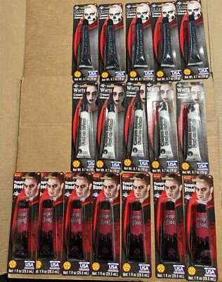 红宝石万圣节彩妆-5黑色面霜/5白色面霜/7 吸血鬼血液 — 第 1/4 张图片