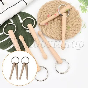 6 x Mini Drum Sticks Keyring w/ Blue Drumstick Tips for Music Lovers - Picture 1 of 9