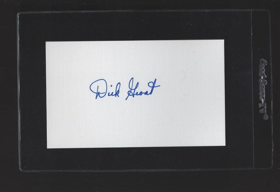 Dick Groat Signed Auto Baseball 3x5 Index Card Autograph - Image 1 of 1