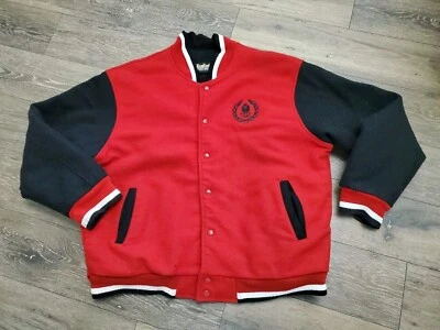 Pizza Time Jacket 2XL Red Black Wool Blend Employee Bomber Jacket USA Quilted  - Image 1 of 4