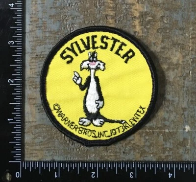 Vintage SYLVESTER Cat Looney Tunes Character Souvenir Sew-On Patch WB 1970’s - Image 1 of 2