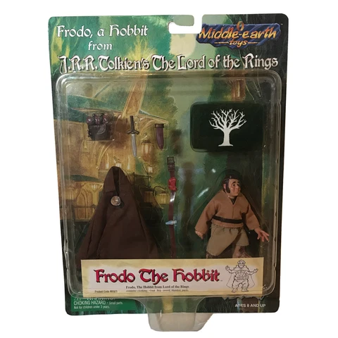 Lord of the Rings LOTR Frodo Baggins The Hobbit Action Figure Toy Vault 1998 NIP Cover