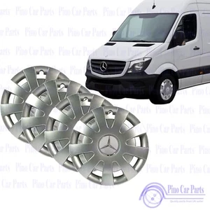 Set of 4 16" Wheel Trim Centre Hub Cap Cover Sprinter VW Crafter T5 9064000125 - Picture 1 of 4