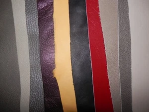 10 pcs Various Colored Leather Remnants / Scraps Various Thickness #608 - Picture 1 of 11