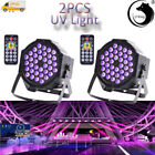 2Pcs Uv Par Stage Lighting 80W Led Black Lights Dmx512 Disco Party Show + Remote