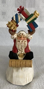 David Frykman Weihnachten 1995 Oh the Joy Santa mit Geschenken auf Rodel Spieluhr - Bild 1 von 11