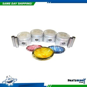 DNJ PRK108 Piston and Ring Kit For 85-93 Dodge Eagle 2.4L L4 SOHC 16V 8V - Picture 1 of 3