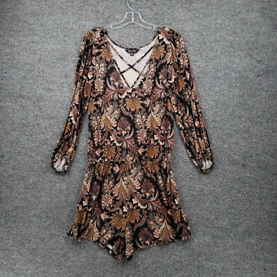 Mameluco American Eagle para mujer M mediano marrón de una pieza cachemira suave y sexy boho Foto 1 de 4