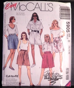McCall's Easy 5905 misses' shorts pattern size 12-14-16 uncut - Picture 1 of 2