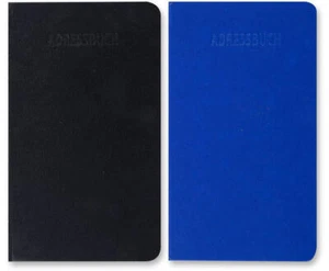Stylex Telefonbuch Adressbuch 9,2 x 15,8 cm schwarz oder blau - Bild 1 von 4