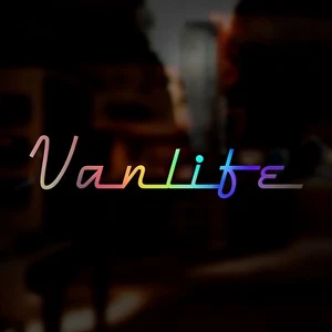 2x VanLife Decal Sticker Oil Slick Holographic Car Van Camper JDM Camper T5 VW - Picture 1 of 1