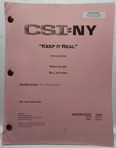 CSI: NY 2011 Original Shooting Script - Season 8 TV Episode "Keep It Real" - Picture 1 of 7