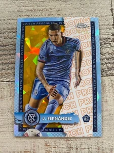 2024 Topps Chrome MLS Sapphire Julian Fernandez Gold Refractor 16/50 Rookie RC - Picture 1 of 1