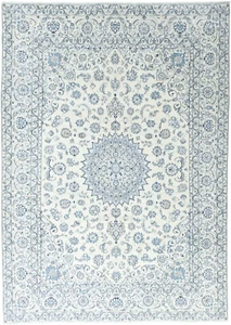 Perserteppich Nain 9LA 340 x 243 cm Orientteppich mit Seide - Beige - Bild 1 von 11