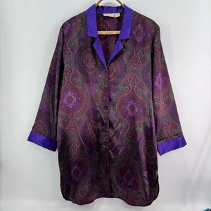 Vintage Victoria's Secret Gold Label Paisley-Nachthemd mit Blumenmuster Large gebraucht, in einwandfreiem Zustand - Bild 1 von 8