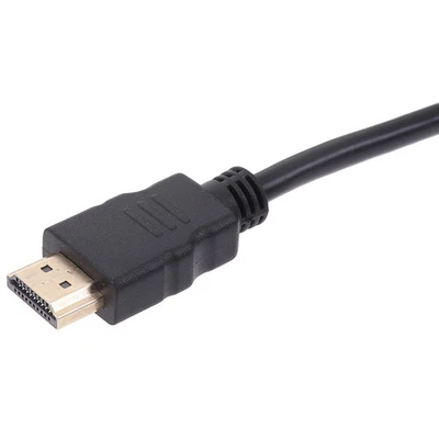 Cable de extensión HDMI de 1 pieza macho a hembra chapado en oro con tornillo montaje en panel UfUR Foto 1 de 4